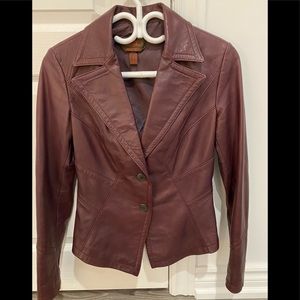 Danier soft leather jacket. Amethyst colour. Like brand new. Extra small (XS)